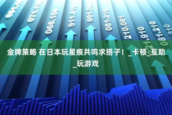 金牌策略 在日本玩星痕共鸣求搭子！_卡顿_互助_玩游戏