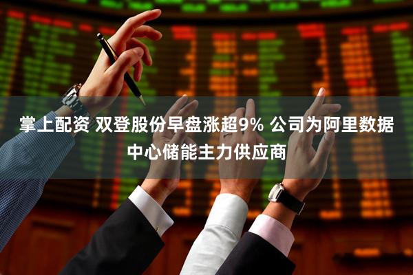 掌上配资 双登股份早盘涨超9% 公司为阿里数据中心储能主力供应商